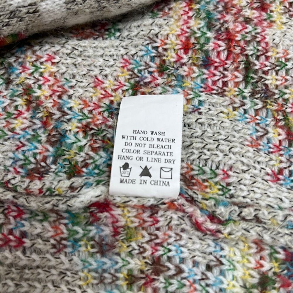 Dreamers By Debut Womens Geometric Open Front Cardigan Multicolor Size Medium - Picture 9 of 14